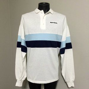 NOS Vintage WHITE CASTLE Burger Diner Rugby Polo Shirt 2XL Union Made In The USA